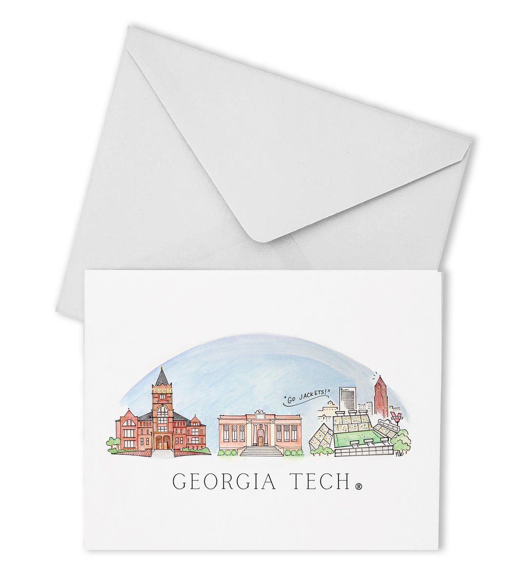 Georgia Tech Skyline Boxed Note Cards