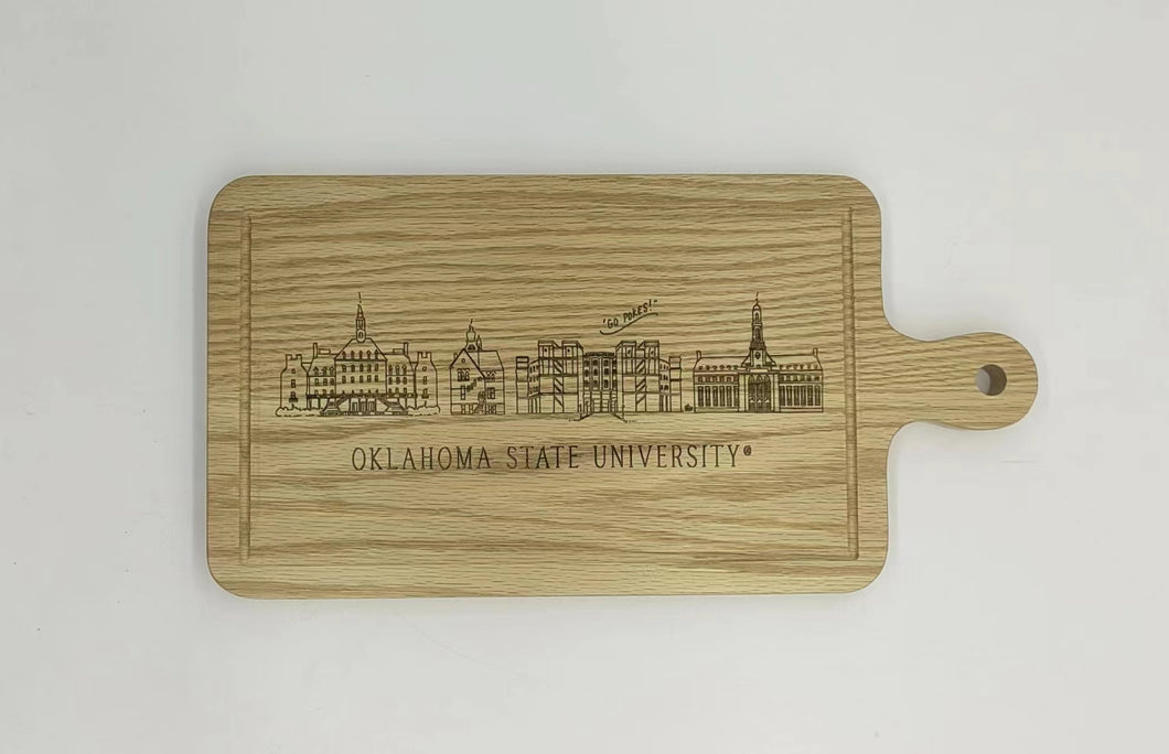 Oklahoma State Skyline Charcuterie Board