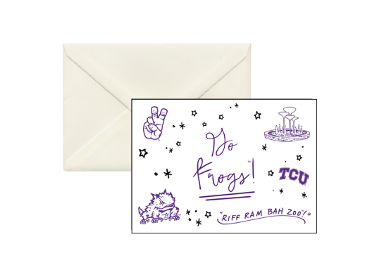 TCU Confetti Boxed Note Cards